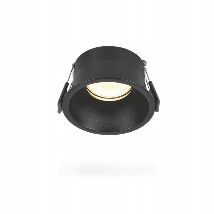 Plafoniera, Videx, GU10, Aluminiu, Poliamida, Negru