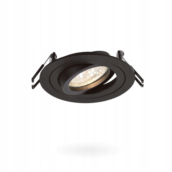 Plafoniera, Videx, GU10, Aluminiu, Poliamida, Negru