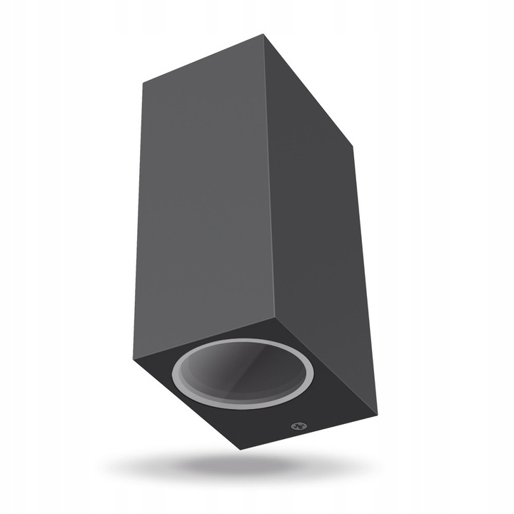 Aplica, Videx, LED, De perete, Aluminiu, Gri
