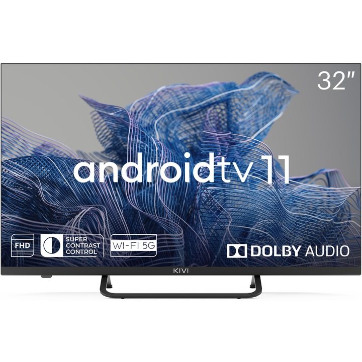 Televizor KIVI LED 32F750NB, 80 cm, Smart Android TV, Full HD, Clasa G
