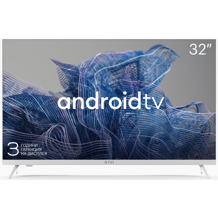 Телевизор KIVI LED 32H750NW, 32" (80 см), Smart Android TV, HD, Бял, Клас G