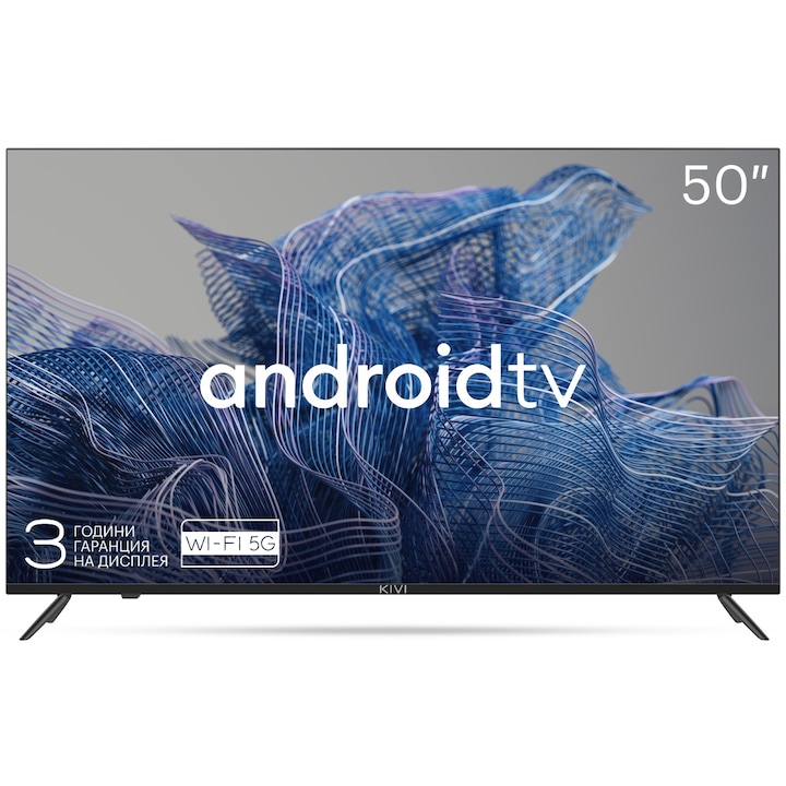 Телевизор KIVI LED 50U740NB, 50" (127 см), Smart Android TV, 4K Ultra HD, Клас G