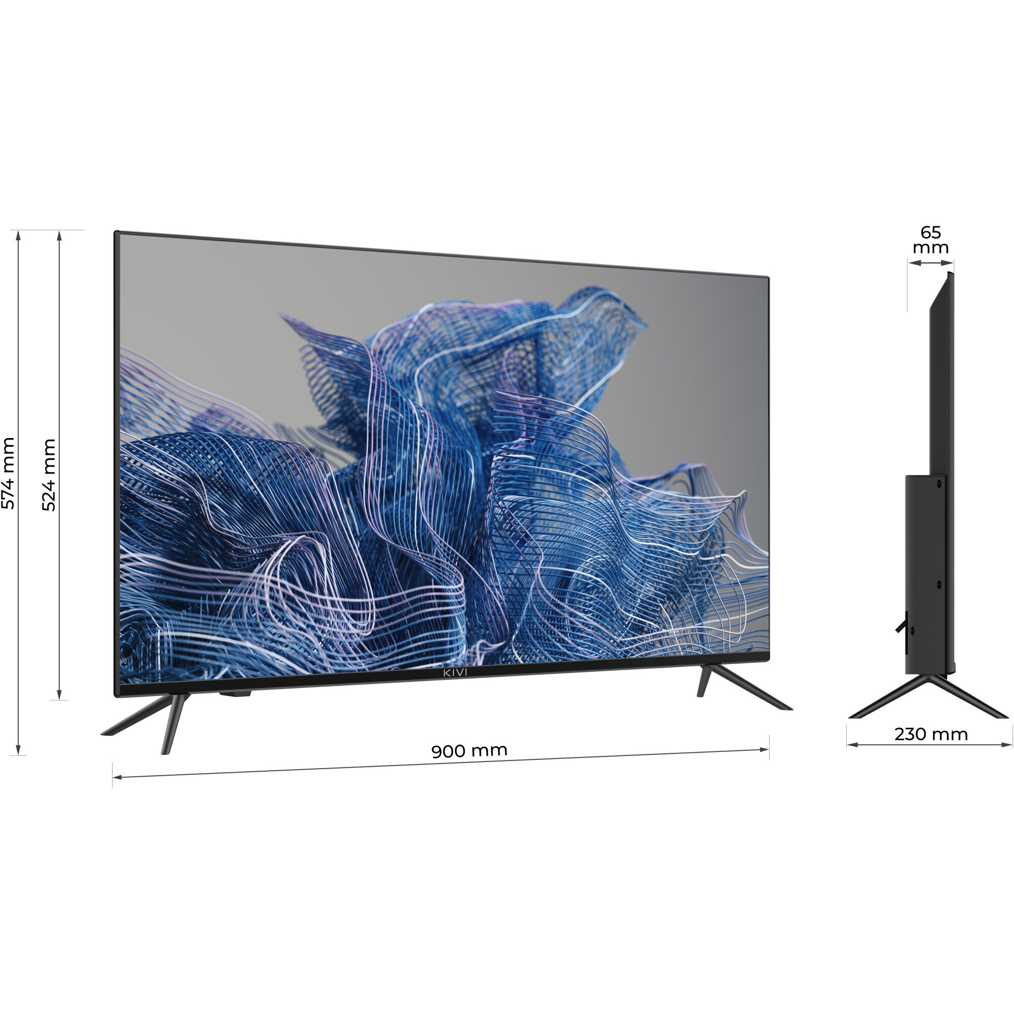 Televizor KIVI LED 40F740NB, 102 cm, Smart Android TV, Full HD, Clasa F ...