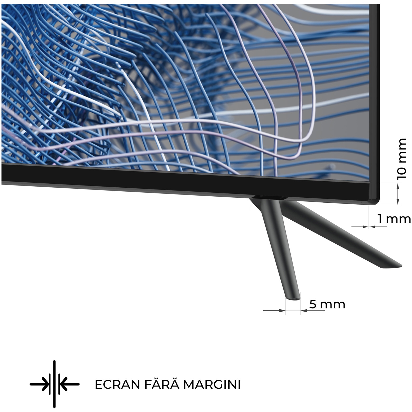 Televizor KIVI LED 40F740NB, 102 cm, Smart Android TV, Full HD, Clasa F ...