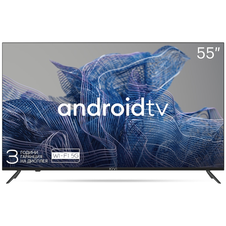 Телевизор KIVI LED 55U740NB, 55" (140 см), Smart Android TV, 4K Ultra HD, Клас G