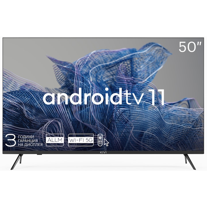 Телевизор KIVI LED 50U750NB, 50"(127 см), Smart Android TV, 4K Ultra HD, Клас G