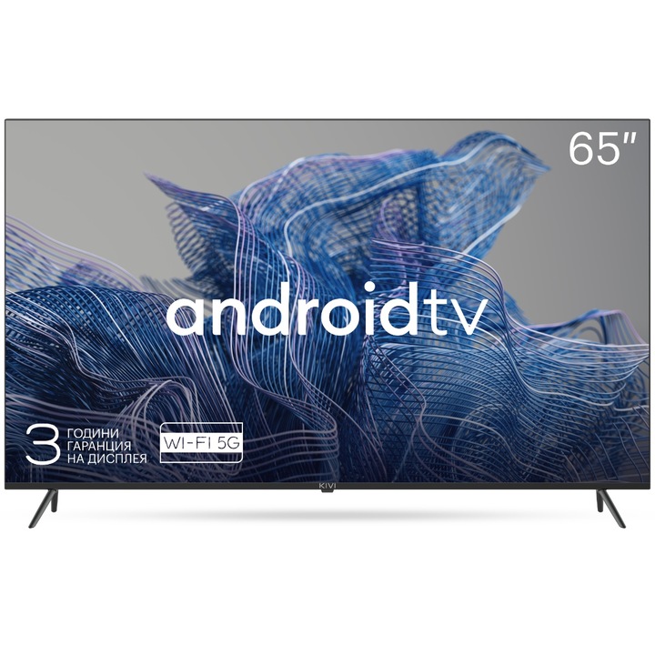 Телевизор KIVI LED 65U740NB, 65" (165 см), Smart Android TV, 4K Ultra HD, Клас G