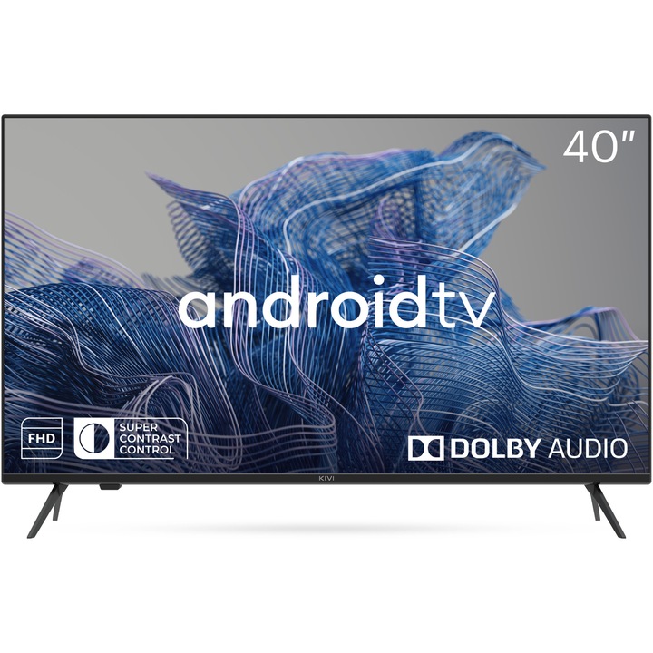 Televizor KIVI LED 40F750NB, 102 cm, Smart Android TV, Full HD, Clasa F