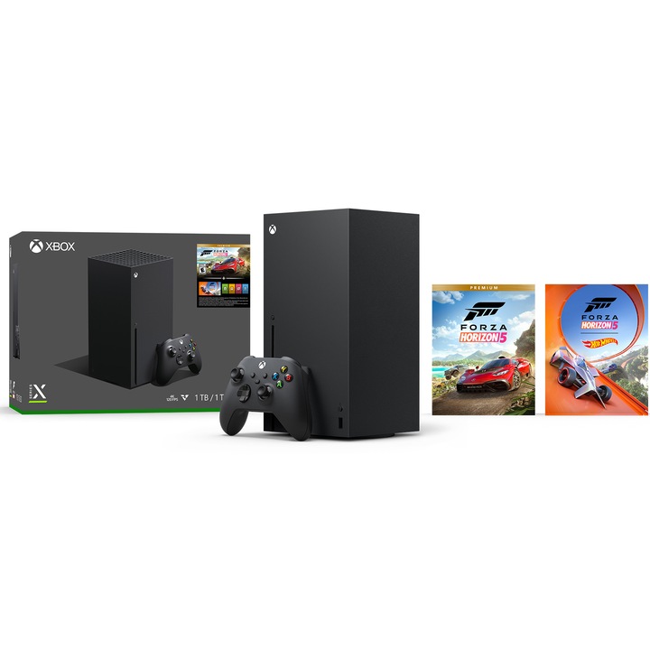 Конзола Microsoft Xbox Series X, 1TB, Black + Forza Horizon 5 Premium Edition