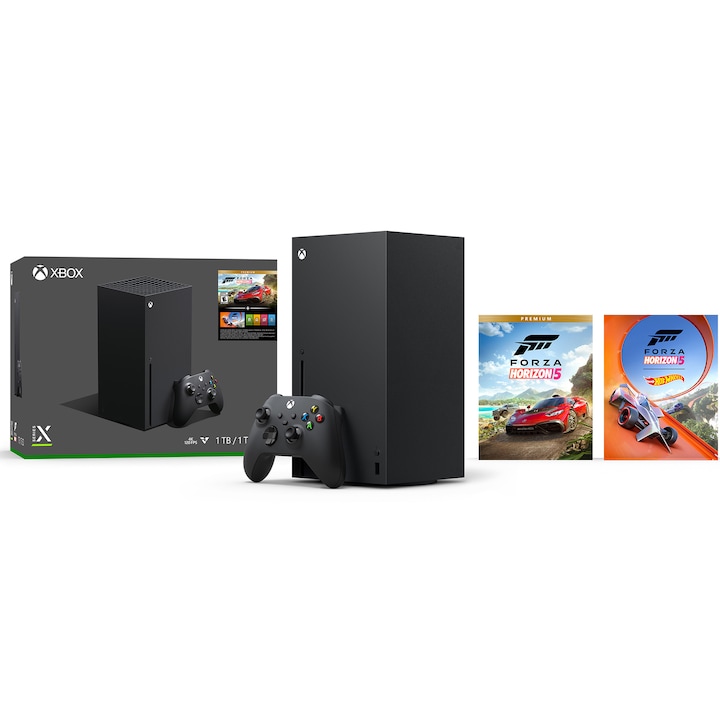 Конзола Microsoft Xbox Series X, 1TB, Black + Forza Horizon 5 Premium Edition
