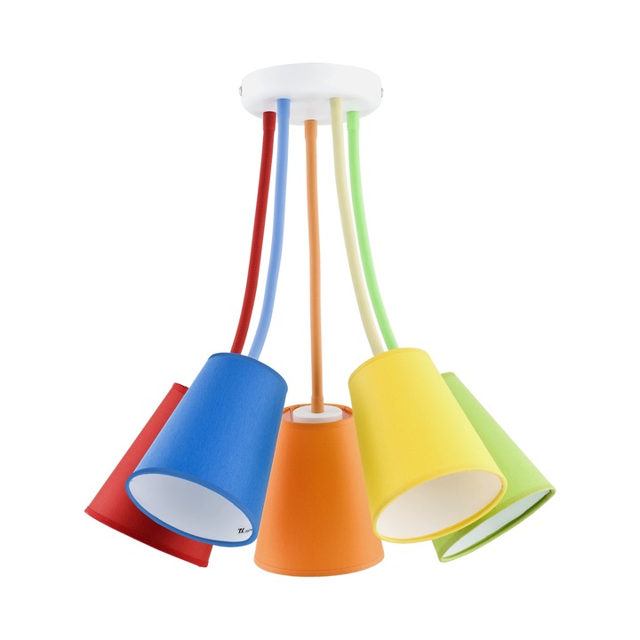Lustra, TK-Lighting, Metal, E27, Multicolor