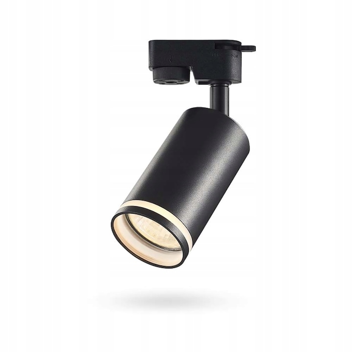 Plafoniera, Videx, GU10, Aluminiu, Poliamida, Negru