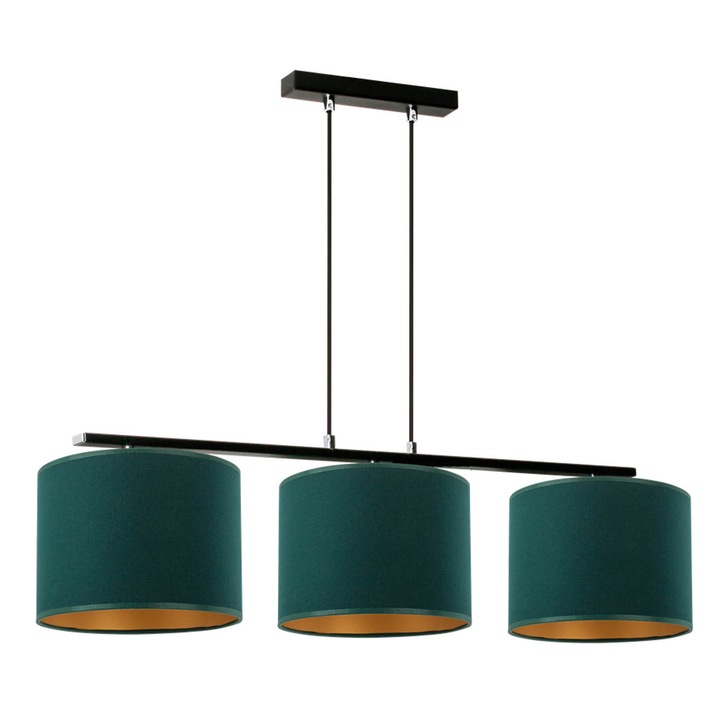 Függőlámpa, Lampex, Agello 3 Étkező Zöld Glamour