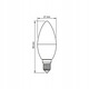 Bec, Videx, LED, E14, C37, 7W, Alb cald