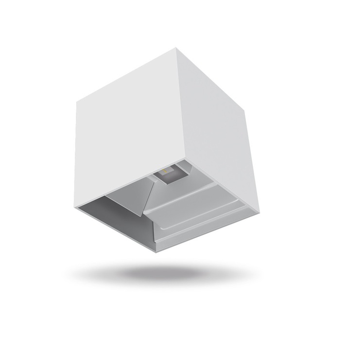 Aplica, Videx, LED, De perete, IP54, 6W, Aluminiu, Alb