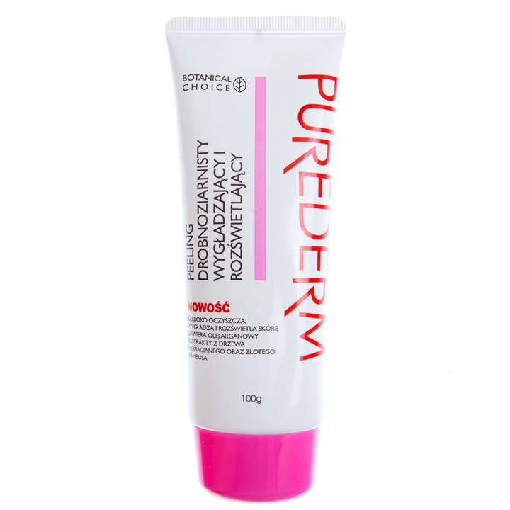 Peeling fata, Purederm, Granulatie, Netezire, 100g, Alb/Roz