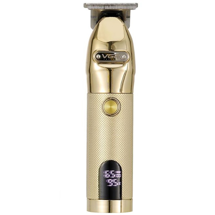 Masina de tuns si ras VGR V-275, afisaj digital, lame inox, durata operare 180 min, 4 piepteni ajustare lungime, precizie inalta, Auriu