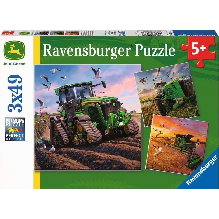 Ravensburger 3 x 49 db-os puzzle - John Deere traktor (05173)