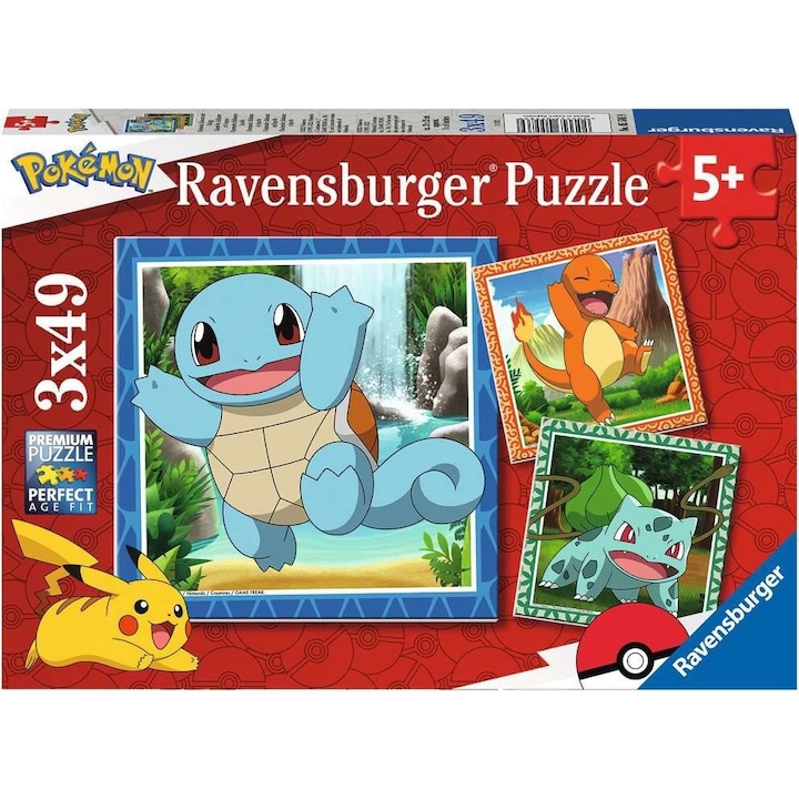Puzzle, Ravensburger, 3 x 49 db, Többszínű