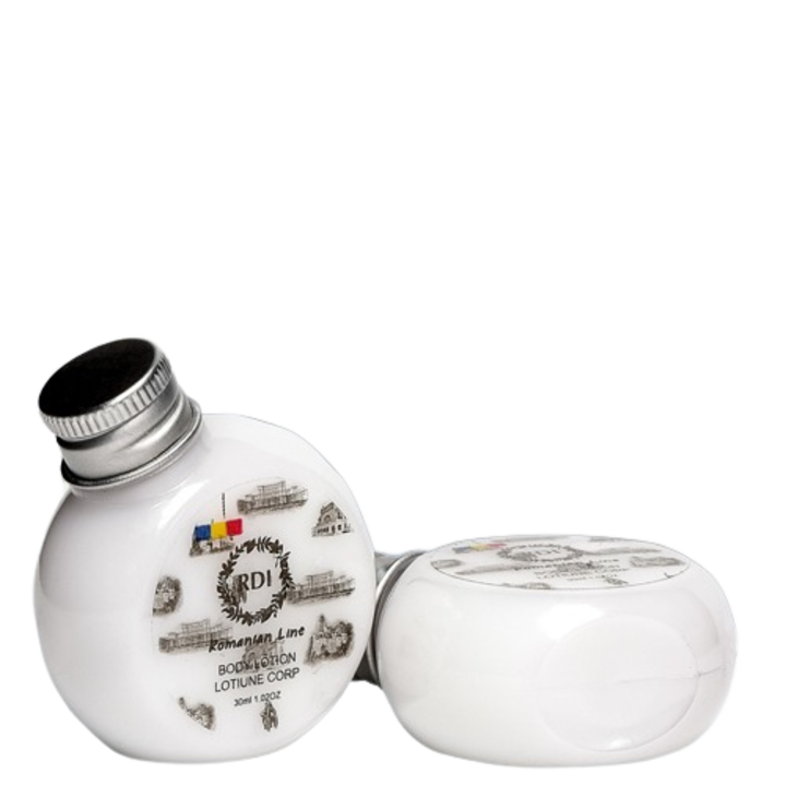 100 db-os szállodai testápoló szett, Romanian Line, RDI, műanyag flakon, fém kupak, 30 ml