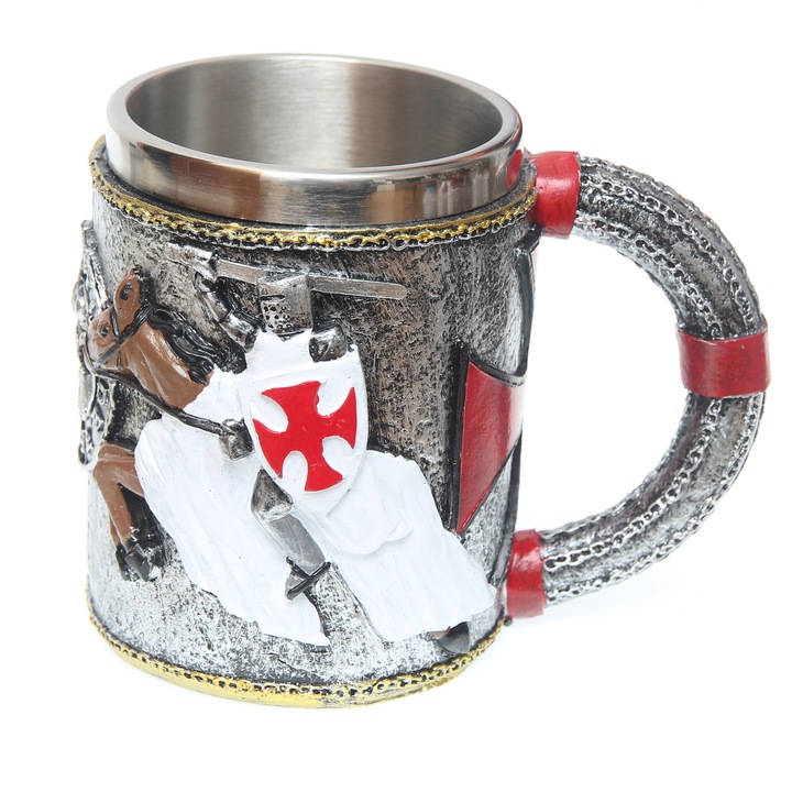 Templomos középkori bögre 11cm 400ml díszített 360 fokos Tole 10 Imperial 39367