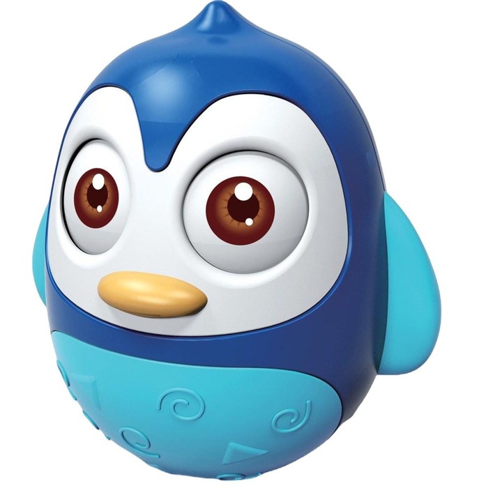 Jucarie cu pinguin albastru, Puzzle, 14 cm