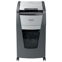 Distrugator documente automat REXEL OPTIMUM 300M, P5, micro-cut (particule), 300 coli, cos 60l, negr