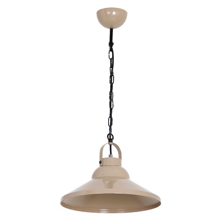 Lampa pendanta, Sigma, Metal, Soclu E27, Bej