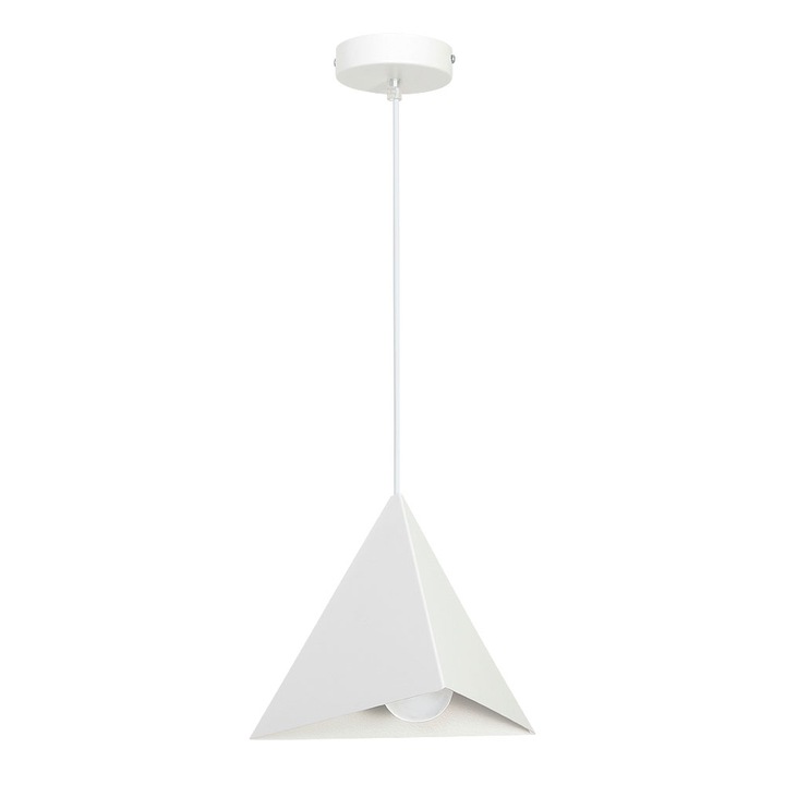 Lustra Chandelier, Luminex, Metal, Soclu E27, Alb