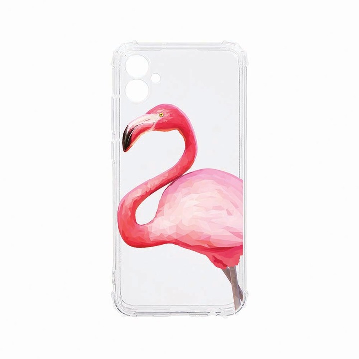 Husa BestCase® Anti Shock, Compatibila Cu Samsung Galaxy A04e, Flamingo, Rezistenta La Socuri, Protectie Camera, AS 55