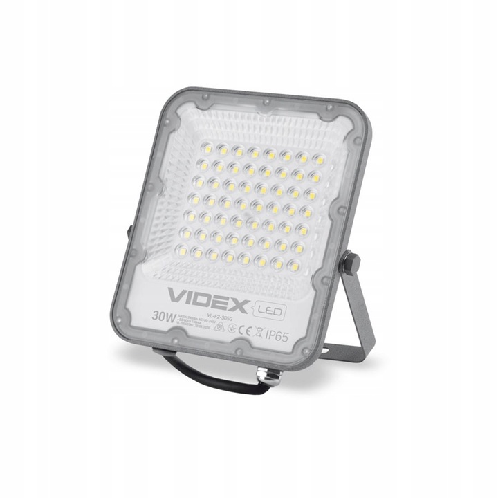 Proiector LED, Videx, 30 x 180 x 195 mm, 30 W, Alb/Argintiu