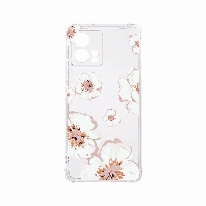 BestCase Strapabíró Anti Shock Telefontok Motorola Edge 30 Fusion, Pastel Colors - Flowers, Kamera védő, Military Grade Drop Protection, AS 499