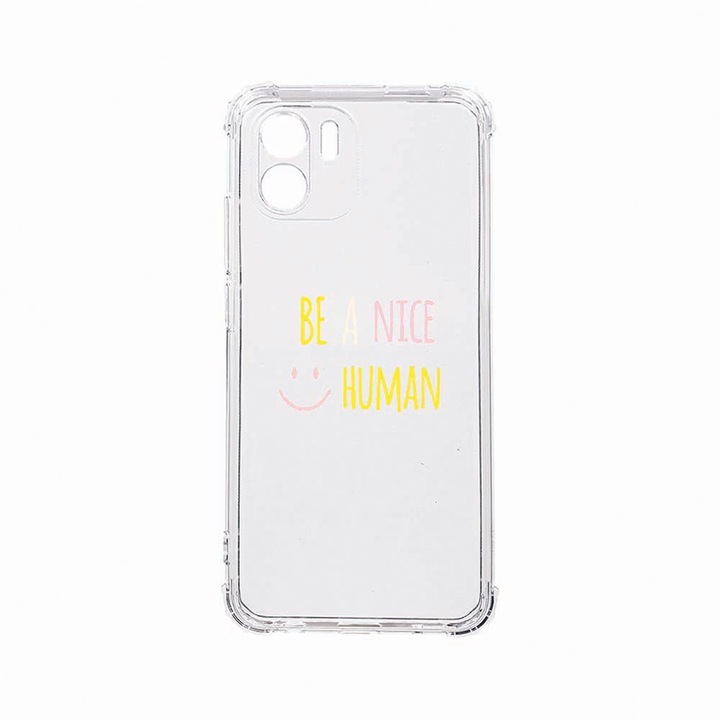 Husa BestCase® Anti Shock, Compatibila Cu Xiaomi Redmi A1, Be Nice, Rezistenta La Socuri, Protectie Camera, AS 480