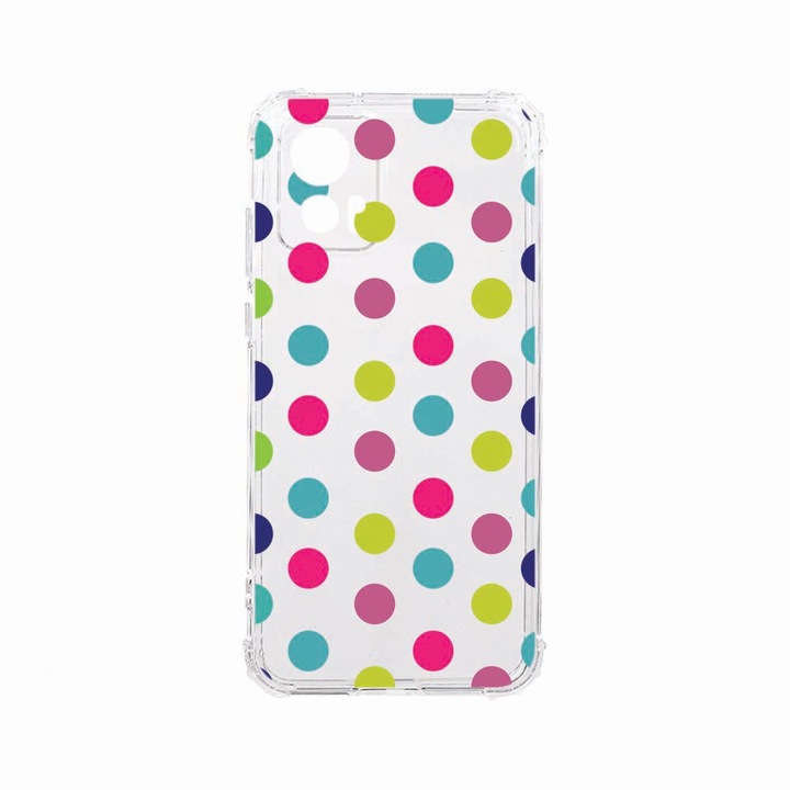 Husa BestCase® Anti Shock, Compatibila Cu Motorola Edge 30 Neo, Dots Color, Rezistenta La Socuri, Protectie Camera, AS 61