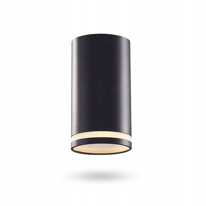 Plafoniera, Videx, Aluminiu/Poliamida, GU10, 55 x 100 mm, 30 W, Negru