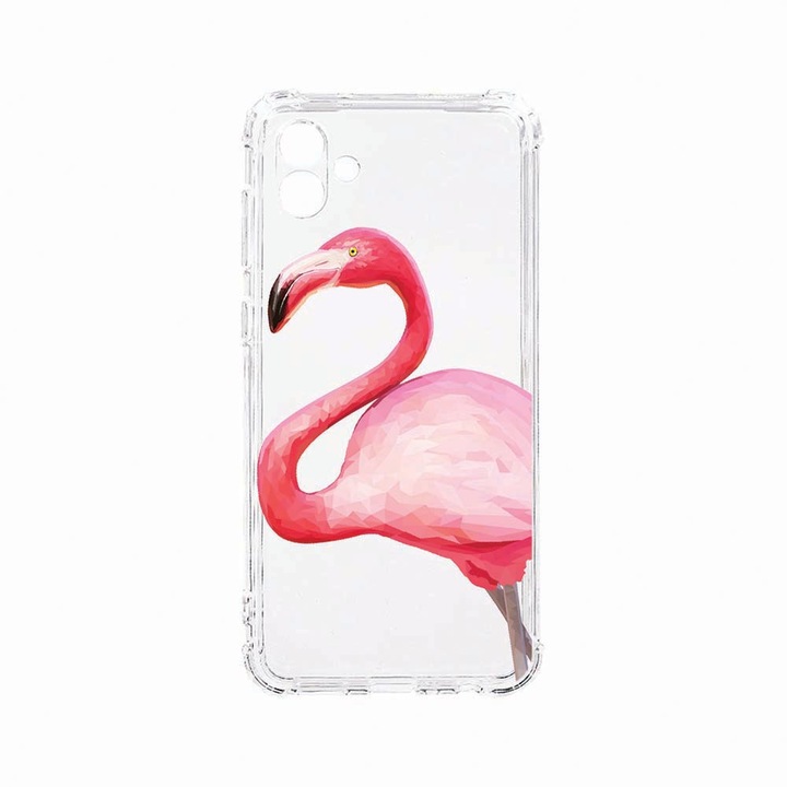 Силиконов калъф Unique за Samsung Galaxy A04, Flamingo, Anti Shock, AS 55