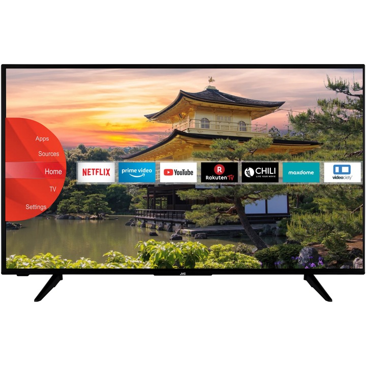 Телевизор JVC LED 50VU3101, 50" (126 см), Smart TV, 4K Ultra HD, Клас F