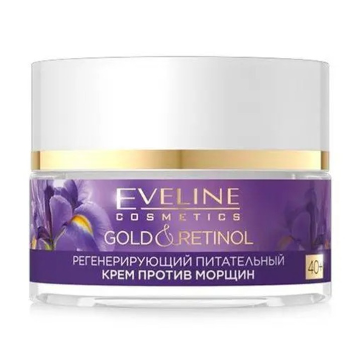 Eveline Cosmetics Gold And Retinol 40 + tápláló regeneráló ránctalanító krém, 50 ml