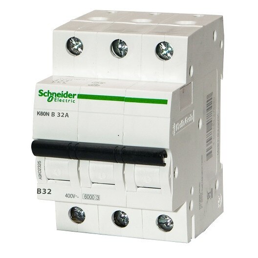 Schneider Electric A9K01332 K60N Interruttore Magnetotermico 3P 32A Curva B 6kA