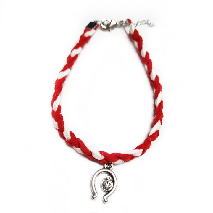 Martisor Bratara Potcoava, din piele intoarsa eco impletita lucrata manual by Wild Bracelets