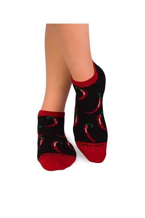 Sosete scurte bumbac Chilli Pepper Sneaker BLACK