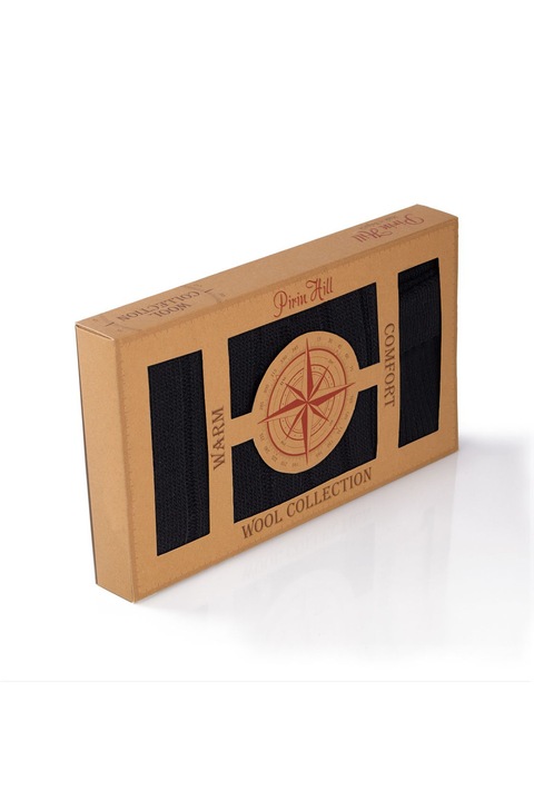 Sosete Merino Warm & fular Black, 35-38 EU, Negru