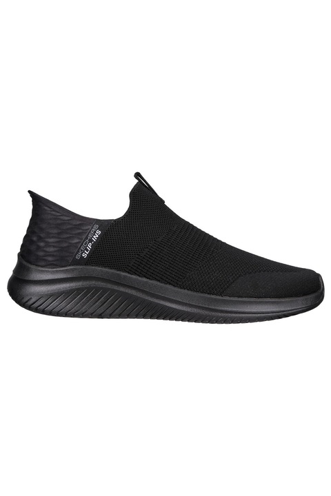 Skechers, Pantofi sport slip-in de plasa tricotata Ultra Flex 3.0, Negru