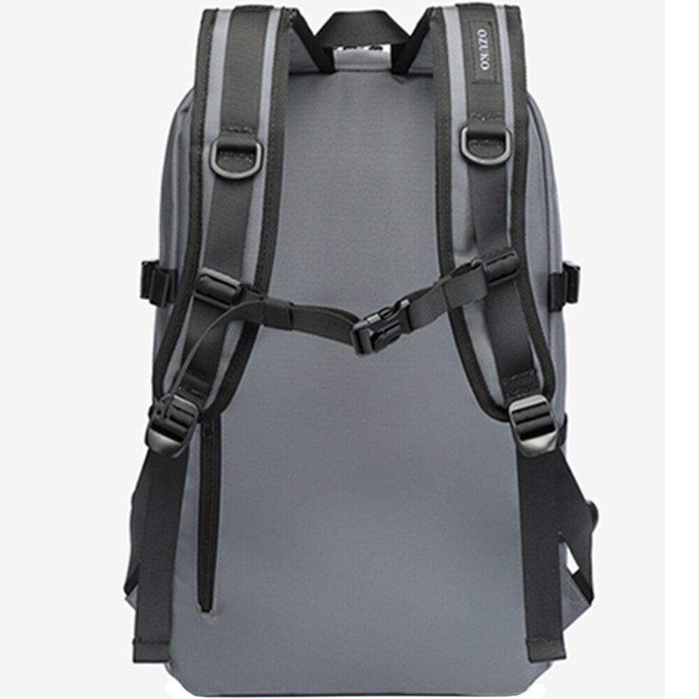 Rucsac laptop 15.6 inch, rezistent la apa, buzunar antifurt, compartimentare eficienta OZUKO, OZ9479GY, Gri