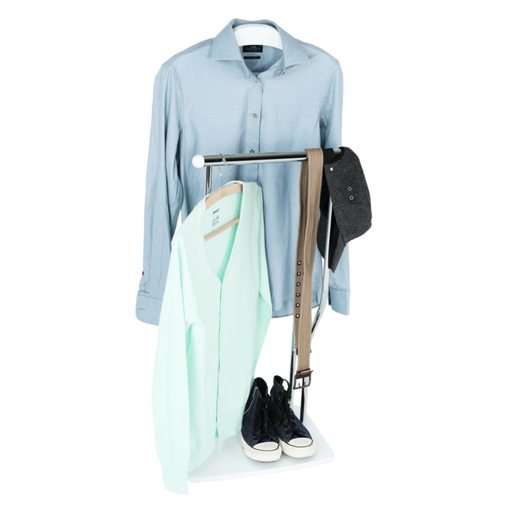 Suport haine crom alb Elias 40x30x107 cm