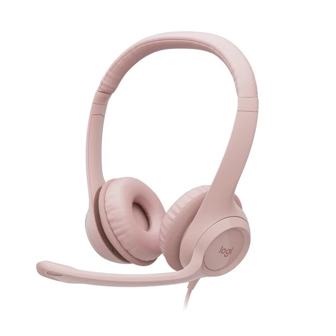 Casti Logitech H390, USB, Rose
