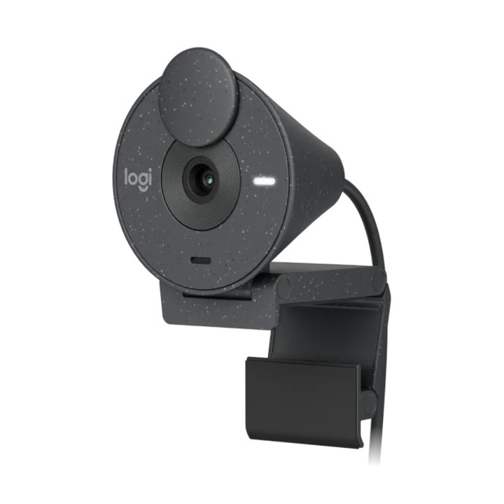 Уеб камера Logitech Brio 300, Full HD 1080p, RightLight 2, 70 FoV, USB-C, Privacy - Graphite