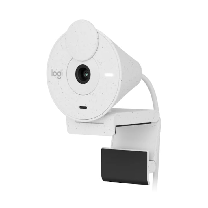 Уеб камера Logitech Brio 300, Full HD 1080p, RightLight 2, 70 FoV, USB-C, Privacy - Off White