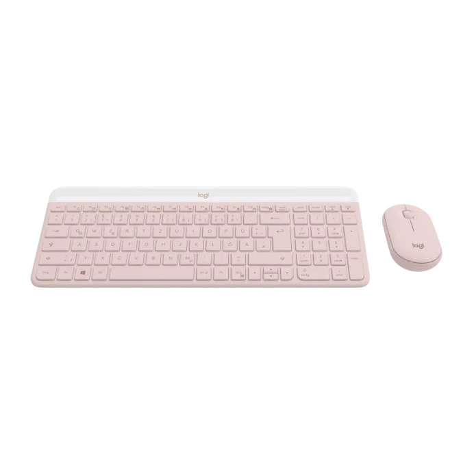 Kit Tastatura Mouse Wireless Logitech MK470 Slim Layout US INTL Rose EMAG Ro