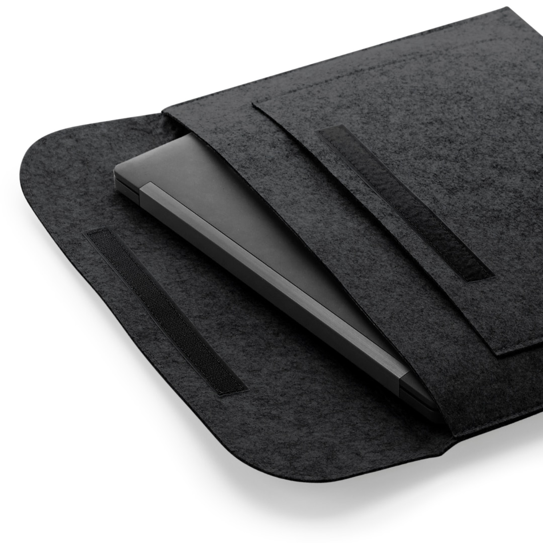 Husa de laptop Felt, compatibila cu Apple MacBook Air, MacBook Pro Touch Bar, 15.6" Inch si documente A4, Ronic, 41,5 x 28 cm, Charcoal